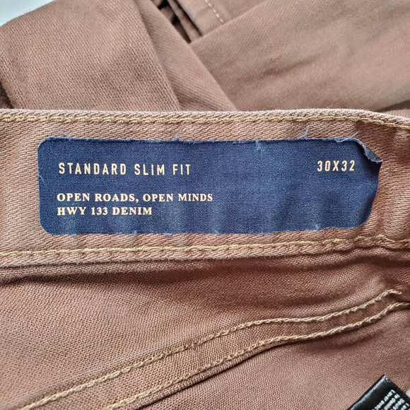 Roark Standard Slim Fit Jeans Mens Size 30 x 32 (measures 30x31) Low Rise Brown - Picture 6 of 9